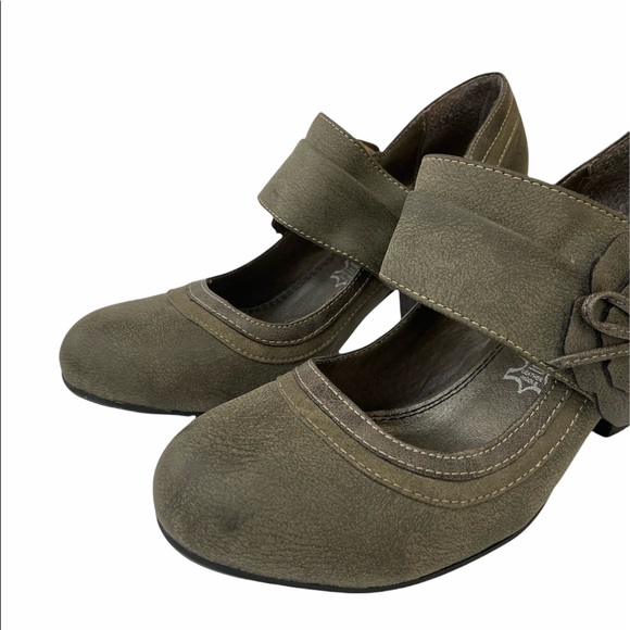 Avec Les Filles Mary Jane Heels w/Flower Green 7.5 - Picture 11 of 14